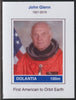 Dolantia (Fantasy) John Glenn imperf deluxe sheetlet on glossy card (75 x 103 mm) unmounted mint