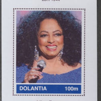 Dolantia (Fantasy) Diana Ross imperf deluxe sheetlet on glossy card (75 x 103 mm) unmounted mint