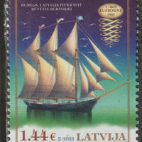 Latvia 2022 Tall Ships 1.44 Euro value unmounted mint