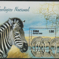 Cuba 2005 National Zoo perf m/sheet (Zebra) unmounted mint SG MS4861