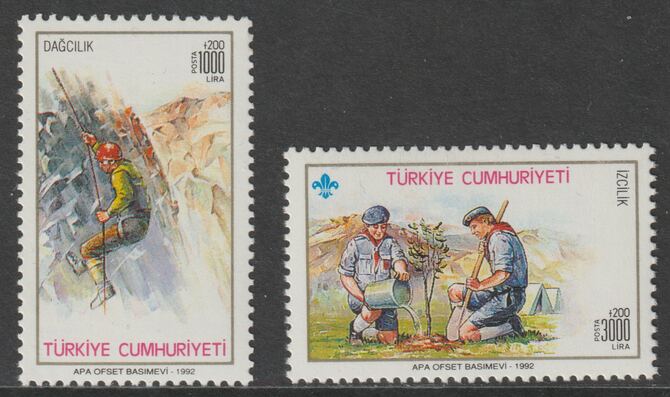 Turkey 1992 Mountaineering & Scouts perf set of 2 unmounted mint, SG 3169-79