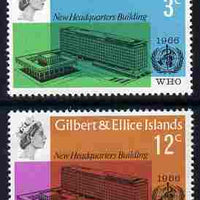 Gilbert & Ellice Islands 1966 World Health Organisation set of 2 unmounted mint SG 127-28