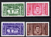 Rumania 1937 Birth Centenary of Lon Creanga (poet) set of 4 unmounted mint, SG 1348-51, Mi 524-27