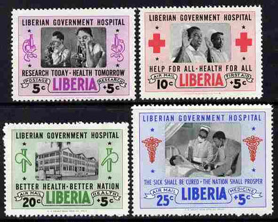 Liberia 1954 Hospital Fund perf set of 4 unmounted mint, SG 741-44