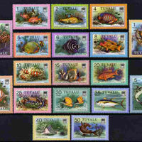 Tuvalu 1979 Fish original definitive set of 18 values (ex 45c) unmounted mint, SG 105-122