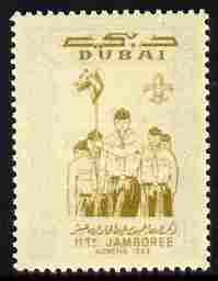 Dubai 1964 Scout Jamboree 40np (Wolf Cubs) with central vignette off-set on gummed side unmounted mint, as SG 57