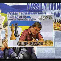 Guinea - Bissau 2010 Chess - Vassily Ivanchuk #1 individual imperf deluxe sheet unmounted mint. Note this item is privately produced and is offered purely on its thematic appeal