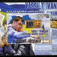 Guinea - Bissau 2010 Chess - Vassily Ivanchuk #2 individual imperf deluxe sheet unmounted mint. Note this item is privately produced and is offered purely on its thematic appeal