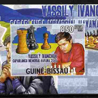 Guinea - Bissau 2010 Chess - Vassily Ivanchuk #3 individual imperf deluxe sheet unmounted mint. Note this item is privately produced and is offered purely on its thematic appeal