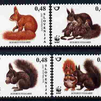 Slovenia 2007 WWF - Red Squirrel perf set of 4 unmounted mint SG 755-8