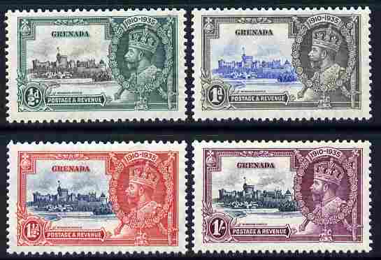 Grenada 1935 KG5 Silver Jubilee set of 4, mounted mint SG 145-8