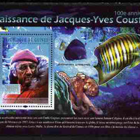 Guinea - Conakry 2010 Birth Anniversary of Jacques Cousteau perf s/sheet unmounted mint, Michel BL 1850