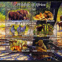 Malawi 2011 Wildlife of Africa #1 perf sheetlet containing 6 values unmounted mint