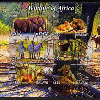 Malawi 2011 Wildlife of Africa #1 imperf sheetlet containing 6 values unmounted mint