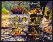 Malawi 2011 Wildlife of Africa #1 imperf sheetlet containing 6 values unmounted mint