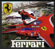 Malawi 2011 Ferrari #2 imperf sheetlet containing 2 values unmounted mint