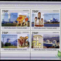 Togo 2011 Environment - Radioactivity - Mushrooms perf sheetlet containing 4 values unmounted mint