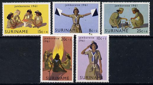 Surinam 1961 Girl Scout Jamborette set of 5 unmounted mint, SG 495-99*