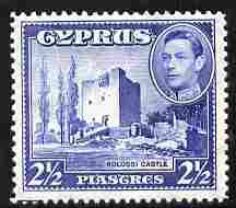 Cyprus 1938-51 KG6 Kolossi Castle 2.5pi ultramarine lightly mounted mint, SG 156