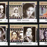 India 2011 Legendary Heroines of India perf set of 6 unmounted mint