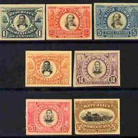 Dominican Republic 1902 400th Anniversary of Santo Domingo set of 7 imperforate (unissued) unmounted mint but gum slightly disturbed on some, as SG 125-31