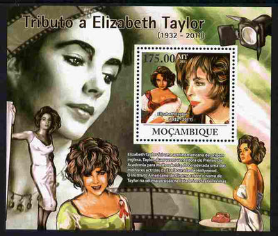 Mozambique 2011 Tribute to Elizabeth Taylor (actress) perf s/sheet unmounted mint