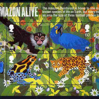 Great Britain 2011 WWF - The Amazon Rainforest perf sheetlet containing 4 values unmounted mint