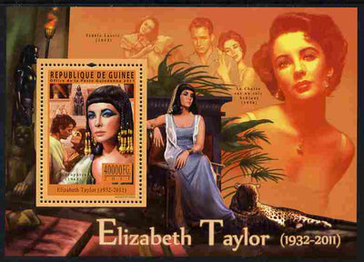 Guinea - Conakry 2011 Tribute to Elizabeth Taylor (actress) perf s/sheet unmounted mint