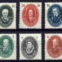 Germany - East 1950 Academy of Science set of 10 mounted mint SG E20-29