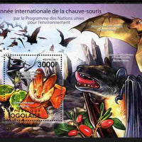 Togo 2011 International Year of Bats perf s/sheet unmounted mint