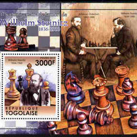 Togo 2011 175th Death Anniversary of Wilhelm Steinitz (chess) perf s/sheet unmounted mint