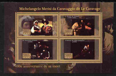 Guinea - Conakry 2010 400th Death Anniversary of Caravaggio perf sheetlet containig 4 values unmounted mint Michel 7947-50