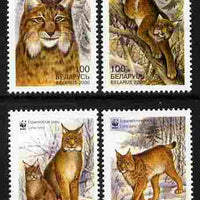 Belarus 2000 WWF - The Lynx perf set of 4 unmounted mint,SG 406-9