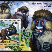 Angola 2011 WWF - Endangered Monkeys perf m/sheet unmounted mint