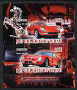 Chad 2011 Ferrari Cars perf sheetlet containing 2 values unmounted mint