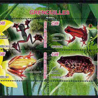 Chad 2011 Frogs #2 perf sheetlet containing 4 values unmounted mint