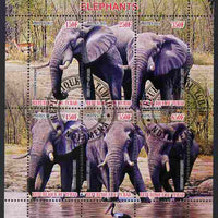 Chad 2011 Elephants perf sheetlet containing 6 values cto used