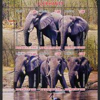 Chad 2011 Elephants perf sheetlet containing 6 values unmounted mint