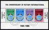 Zimbabwe 1980 75th Anniversary of Rotary International m/sheet fine cds used, SG MS 595