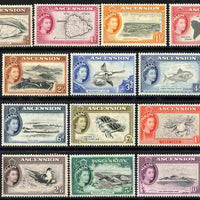 Ascension 1956 QEII Pictorial definitive set complete 13 values unmounted mint, SG 57-69