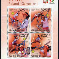 Guinea - Bissau 2011 Li Na (tennis) perf sheetlet containing 4 values unmounted mint