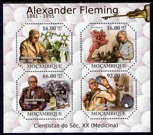 Mozambique 2011 Alexander Fleming perf sheetlet containing 4 values unmounted mint