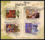 Mozambique 2011 Henry Matisse perf sheetlet containing 4 values unmounted mint