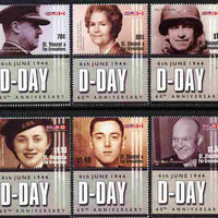 St Vincent - Grenadines 2004 60th Anniversary of D-Day perf set of 6 each se-tenant with label unmounted mint