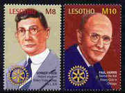 Lesotho 2002 25th Anniversary of Rotary International perf set of 2 unmounted mint SG 1890-91