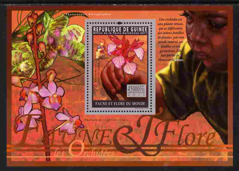 Guinea - Conakry 2011 Orchids perf s/sheet unmounted mint