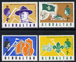 Gibraltar 1968 Scouts 60th Anniversary set of 4 SG 223-26 unmounted mint*