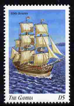 Gambia 1998 Ships - HMS Bounty 5D unmounted mint SG 2911