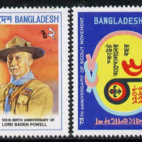 Bangladesh 1982 75th Anniversary of Scouting set of 2 unmounted mint, SG 185-86