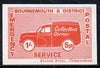 Cinderella - Great Britain 1971 Bournemouth & District Emergency Postal Service 'Collectors Corner Morris Van' dual value 1s - 5p in red on white paper unmounted mint